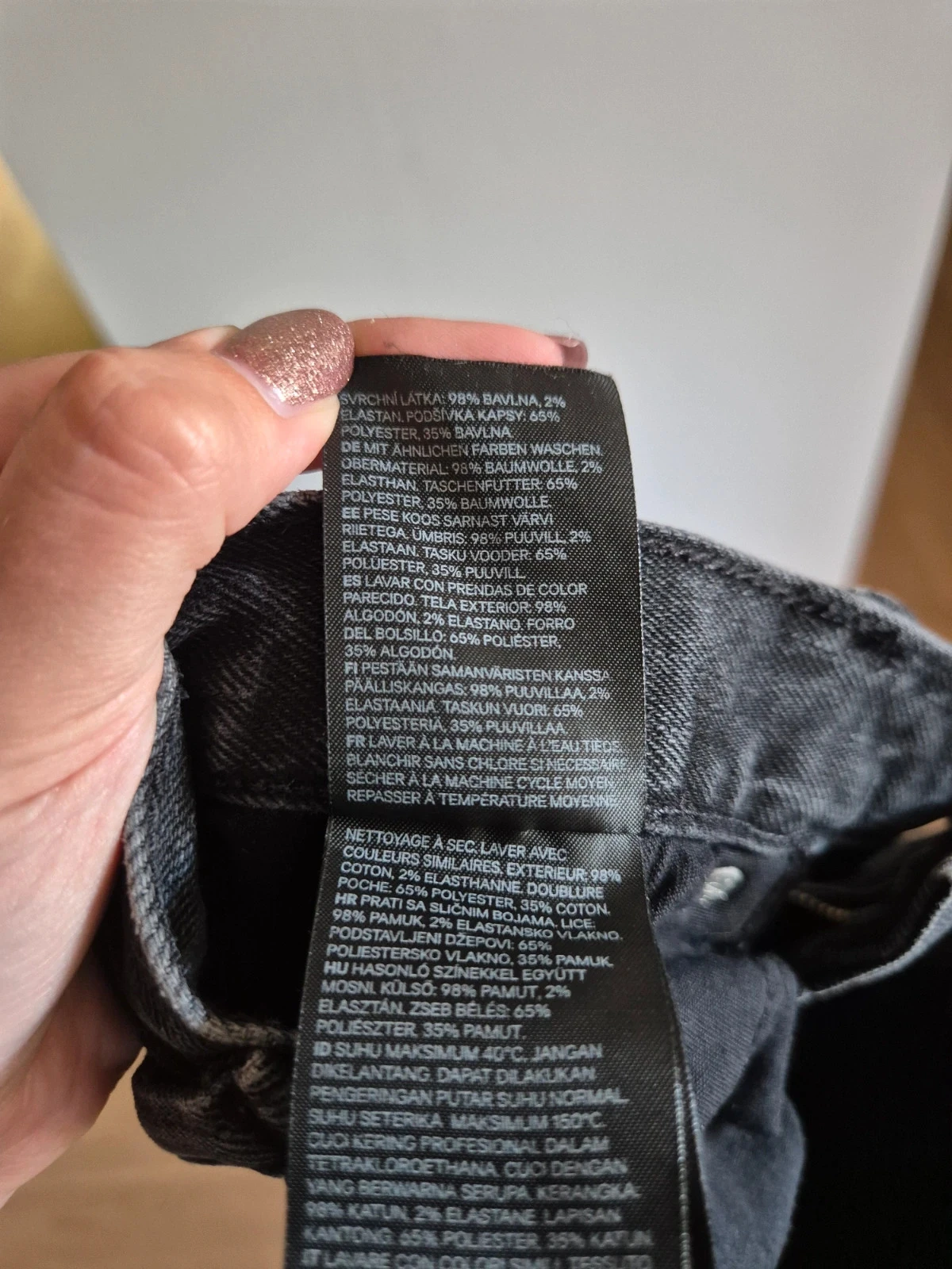 Short S en jean slim fit noir H&M – photo 5